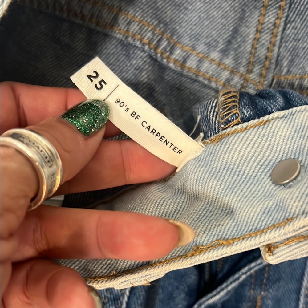 PacSun Blue Boyfriend  carpenter Jeans with Classic Denim Style - Picture 4 of 5